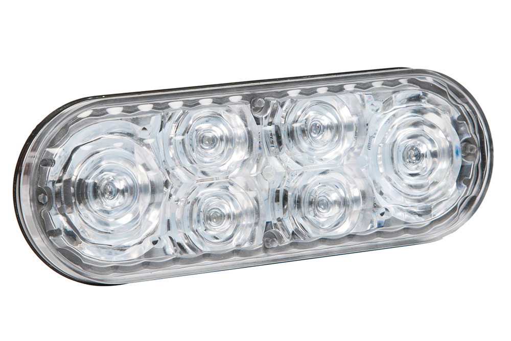 Grote Industries - 78191 – 6″ Oval LED Strobe Light, Class I, Grommet – Surface Mount, S-Link Compatible, White