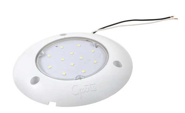 Grote Industries - 61341 – S100 LED WhiteLight™ Surface Mount Dome Light, Bi-Voltage