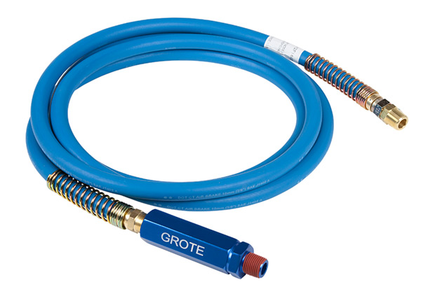Grote Industries - 81-0115-BGB – Rubber Air Lines, Length 15′, Blue, With Blue Anodized Grip