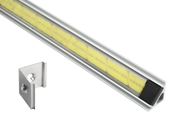 Grote Industries - 61R60 – XTL LED Light Strip in Mounting Extrusion, Clear, Angle, 34.02 in | 864 mm