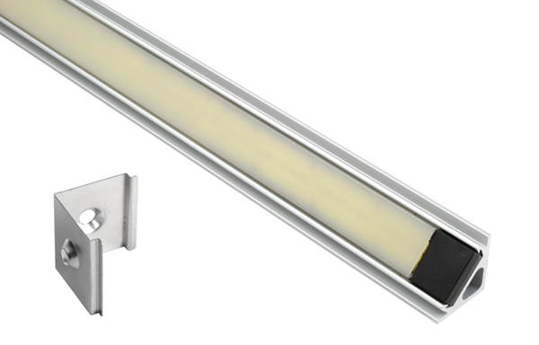 Grote Industries - 61R70 – XTL LED Light Strip in Mounting Extrusion, Opaque, Angle, 34.02 in | 864 mm