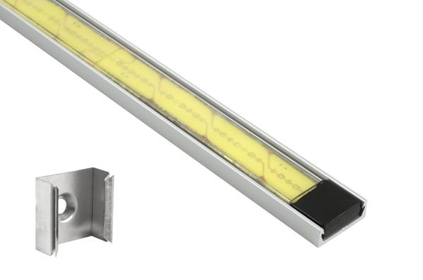 Grote Industries - 61T20 – XTL LED Light Strip in Mounting Extrusion, Clear, Flat, 18.89 in | 480 mm