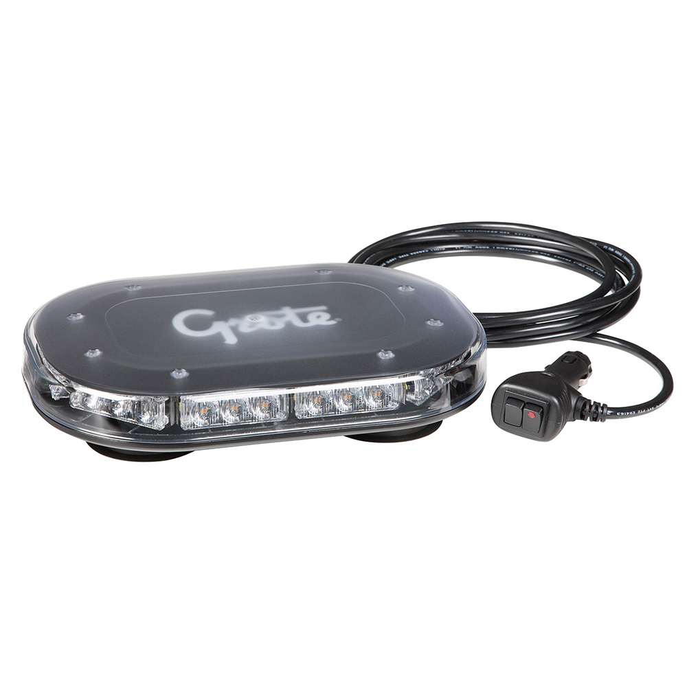 Grote Industries - 77803 – Class I LED Compact Light Bar, Magnetic Mount, Amber